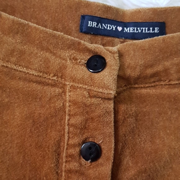 ☕ BRANDY MELVILLE CAMEL BUTTON UP SKIRT - Picture 2 of 6